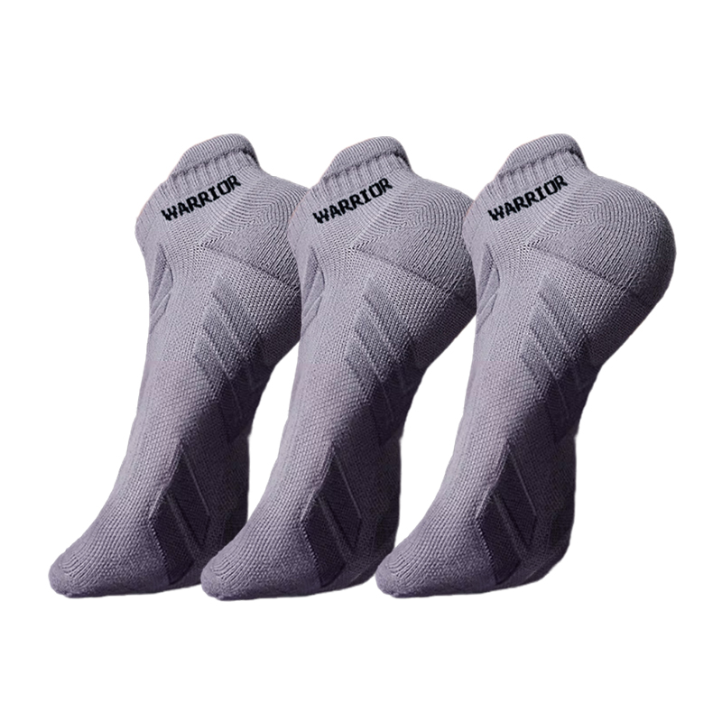 Warrior, men's breathable shock-absorbing non-slip socks for leisure for men and women, absorbs sweat and smell, for running, simple and elegant design
