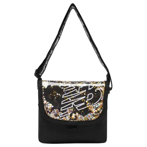 New Balance Sequins Shoulder Bag Unisex Black