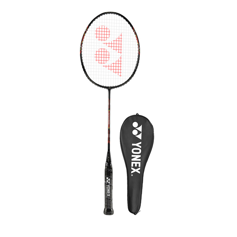 YONEX Legend CAB 8000N Full Carbon Badminton Rackets Strung Entry level Single Racket Black Red