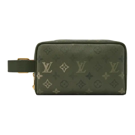 LOUIS VUITTON Coated Canvas Toiletry Bag Toiletry Bag Men's Green