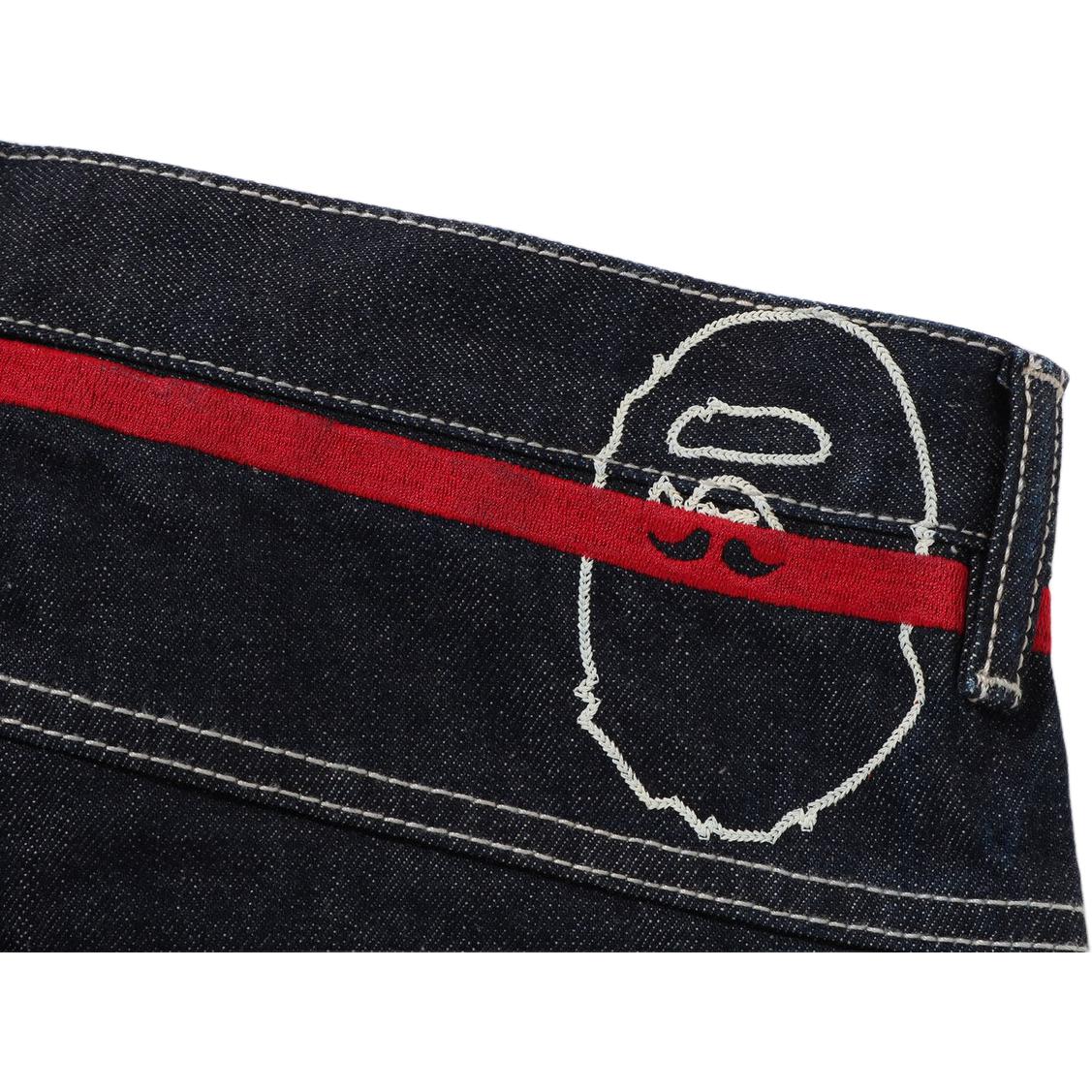 Мужские штаны A BATHING APE Logo (темно-синяя) — фото 4