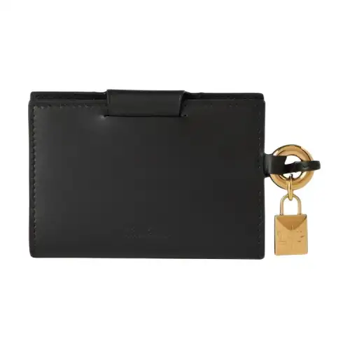 Loro Piana Smooth Calfskin Card Holder Women's Black