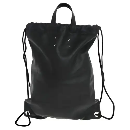 Maison Margiela Leather Backpack Unisex Black