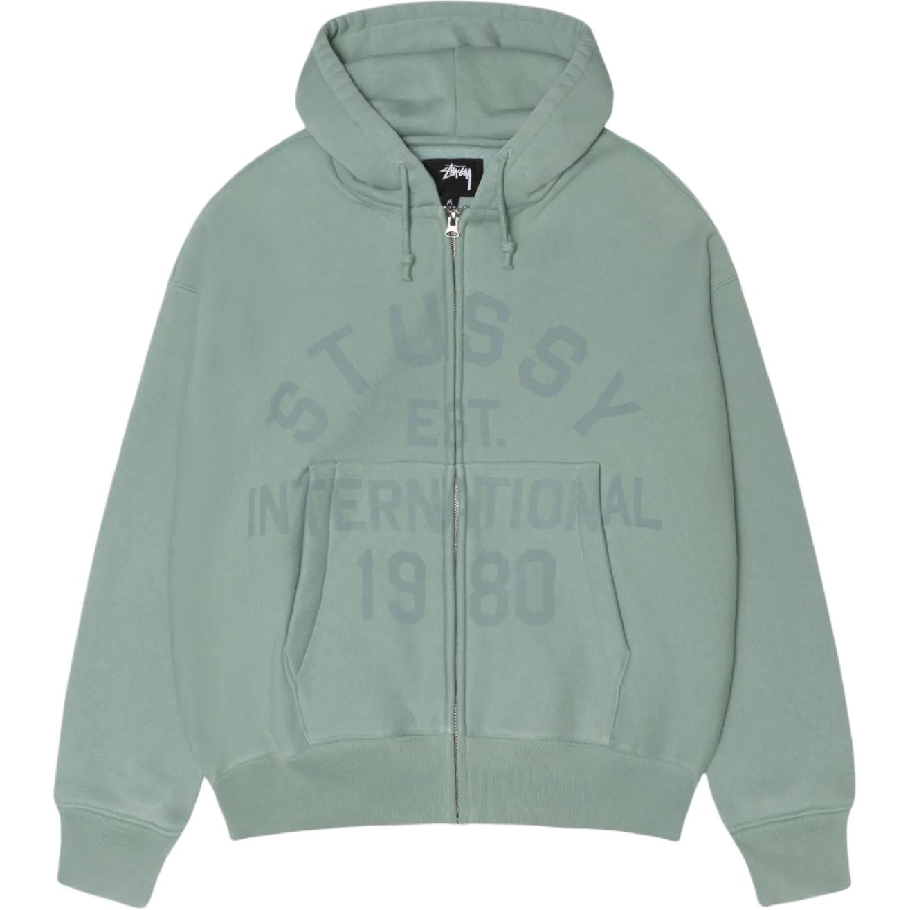 Худи Stussy ESTABLISHED ZIP HOODIE (черное)
