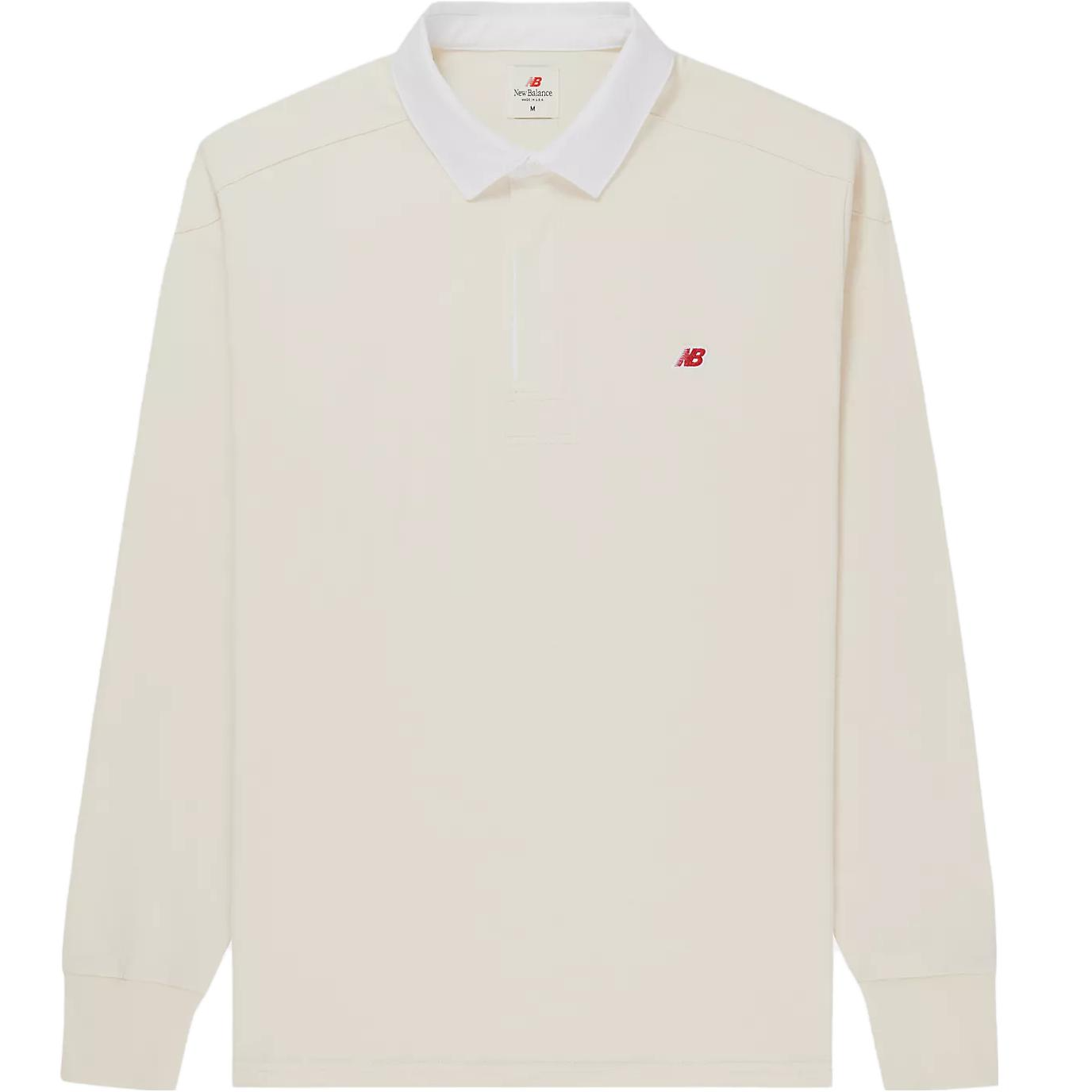 New Balance Made In USA Long Sleeve Polo Shirt Men's White