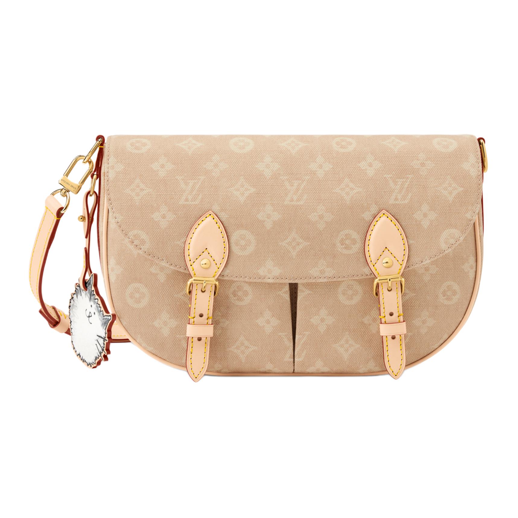 Женская сумка Louis Vuitton x Grace Coddington (бежевая)