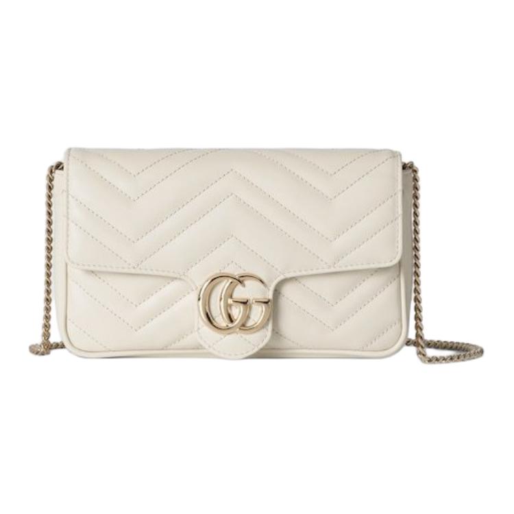 Женская сумка Gucci GG Marmont (белая)