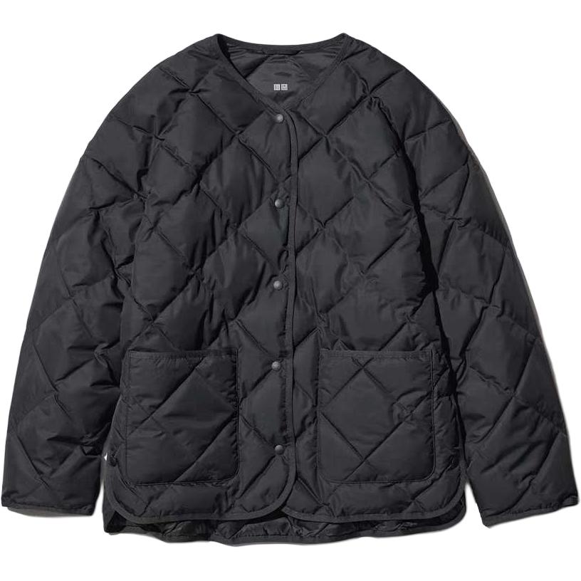 Женская куртка UNIQLO Diamond quilted (бежевая)