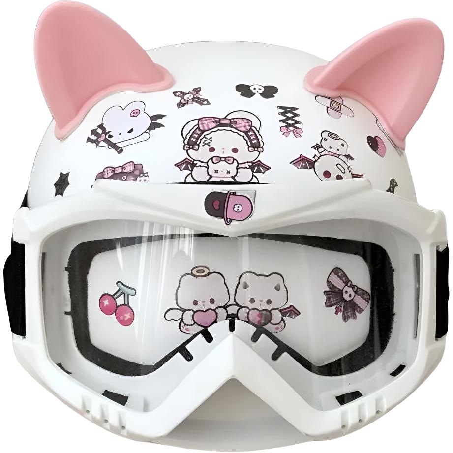 Universal cute electric car, safe comfortable wear-resistant half helmet for cycling