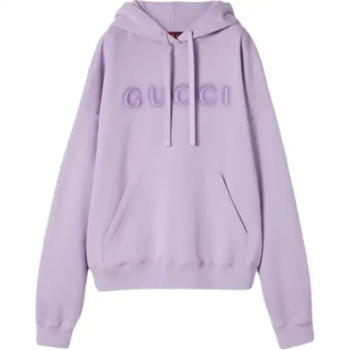 GUCCI Sweatshirts Women's Light Purple Hooded Moderate Regular