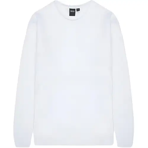 HUGO BOSS T Shirts Men's White Crew Neck Moderate Straight Fit