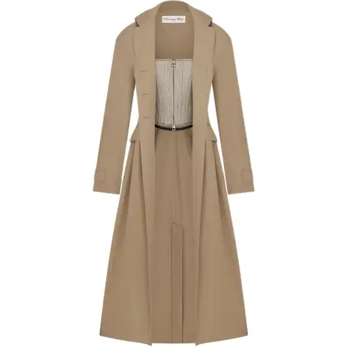 Christian DIOR Integrated Corset Trench Coat