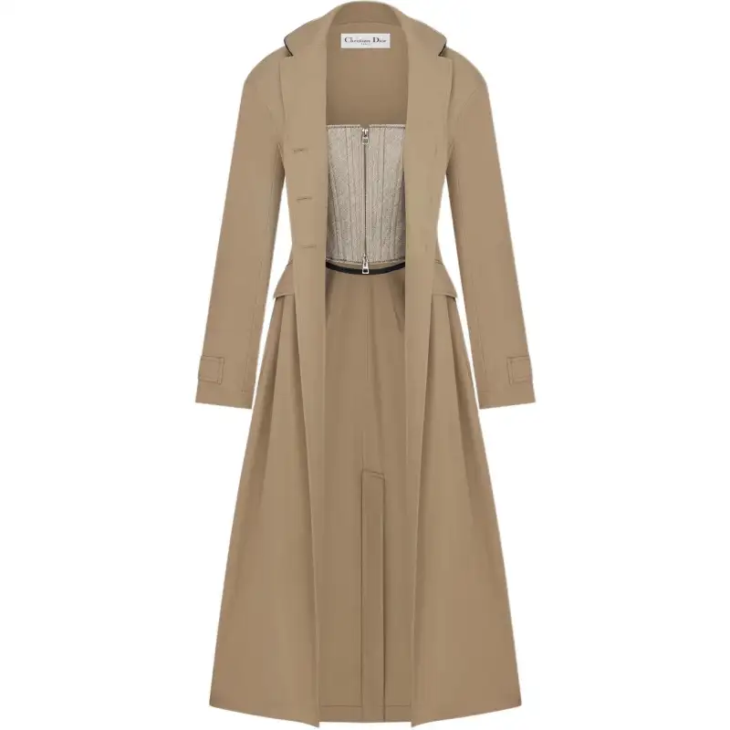 Christian DIOR Integrated Corset Trench Coat