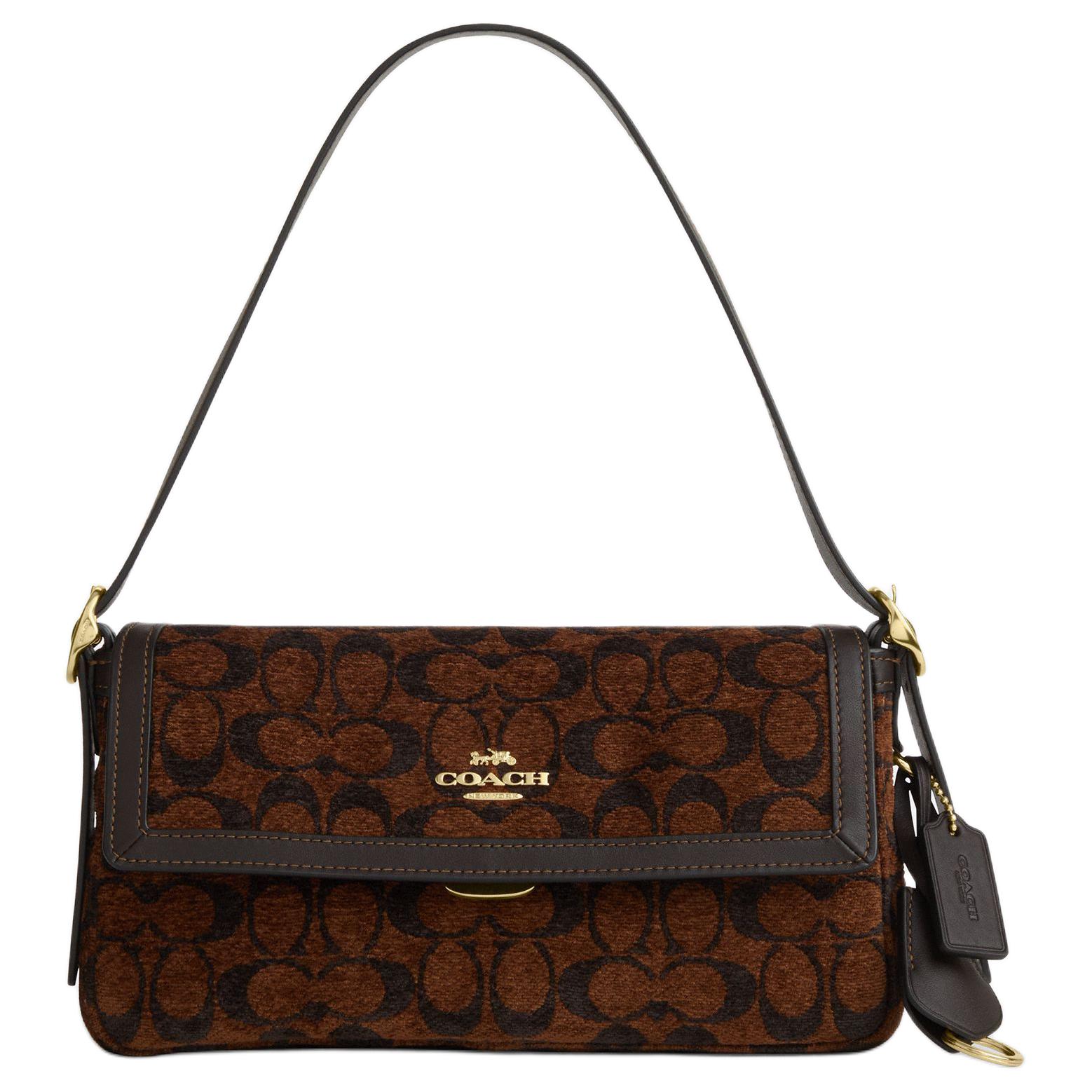 Женская сумка COACH Etta 25 (коричневая)