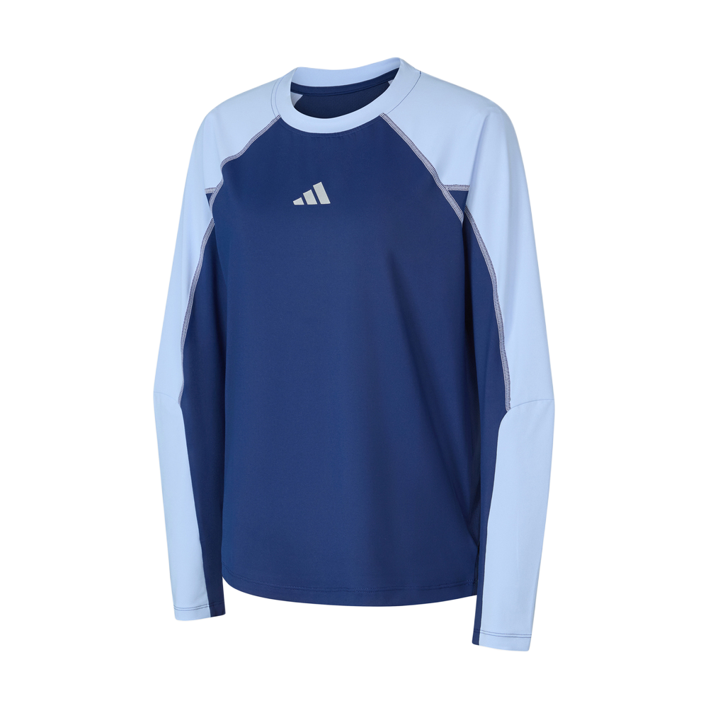 Футболка adidas длинный рукав (синяя)