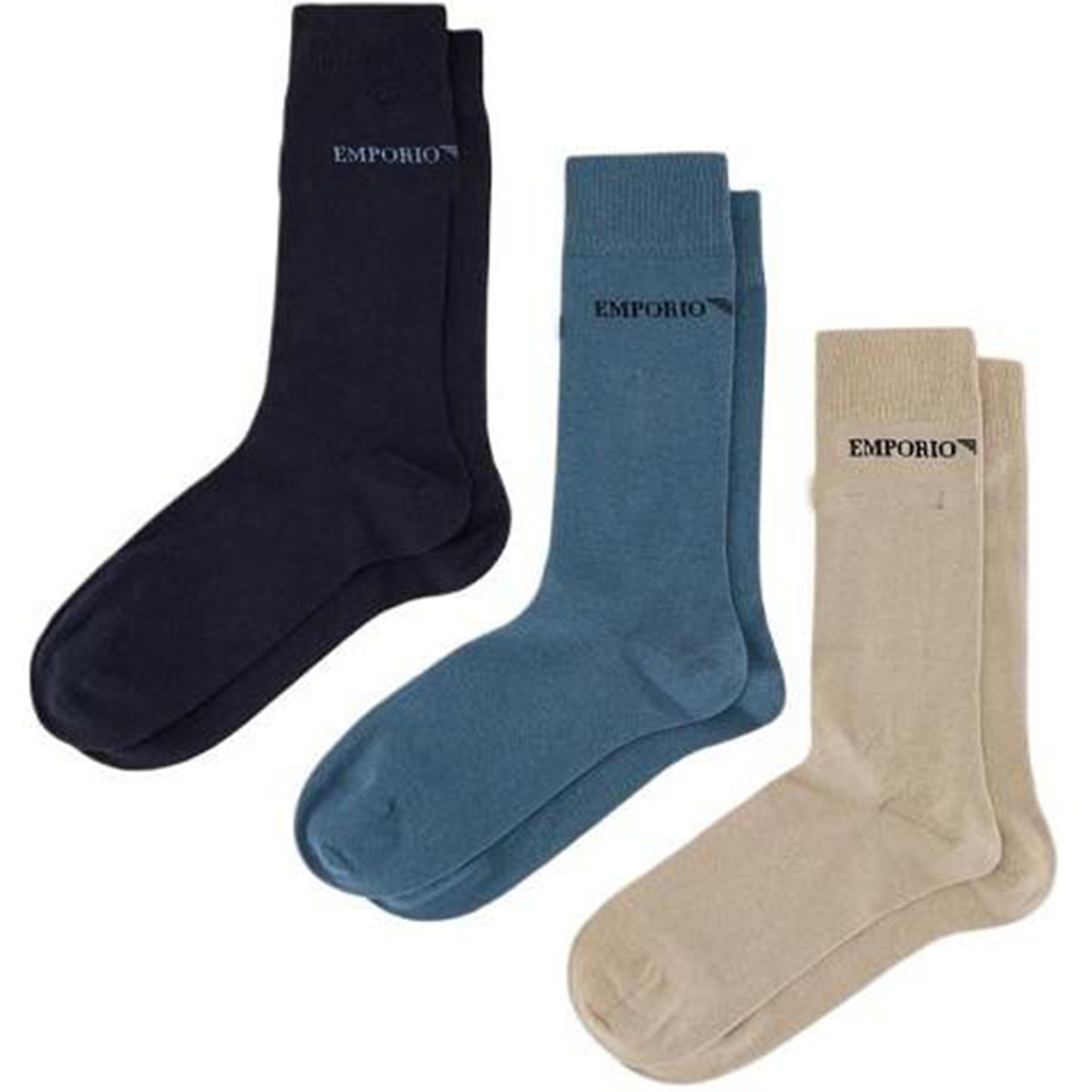 EMPORIO ARMANI SS24 Crew Socks Men’s 3 Pack