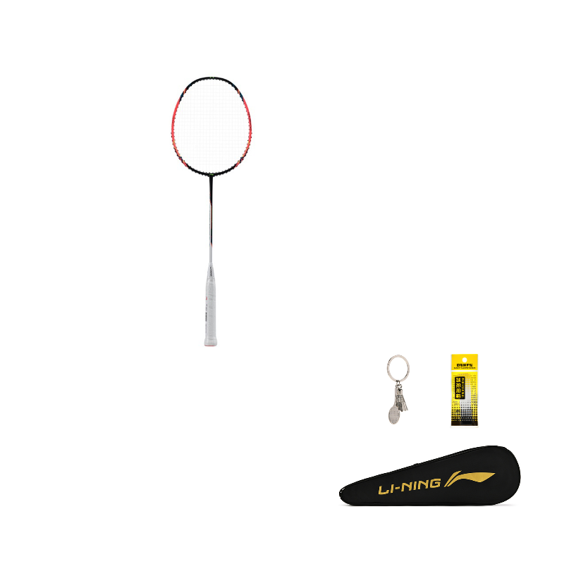 Li Ning Halberd Pony Da Badminton Rackets Control Type All around Defense Entry level Unisex Fluorescent Fruit Pink
