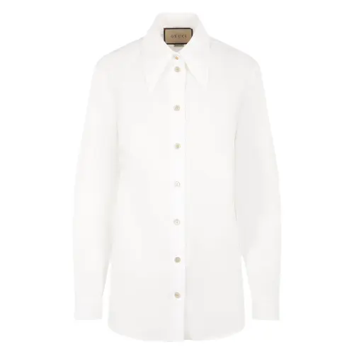 GUCCI Pointed Collar Buttoned Shirt
