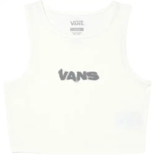 Vans Tank Tops Women's White Crew Neck Moderate Straight Fit
