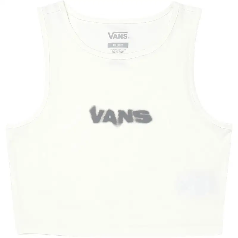 Vans Tank Tops Women's White Crew Neck Moderate Straight Fit