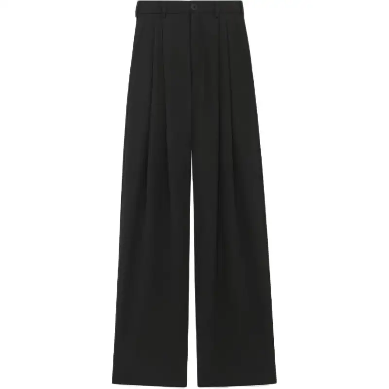 SAINT LAURENT Wide Leg Pleated Trousers