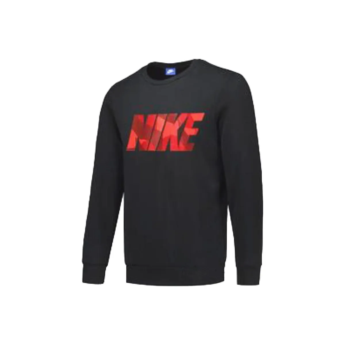 Nike Sweatshirts Men's Black Crew Neck Moderate Straight Fit