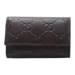 GUCCI Cow Leather Key Pouch Regular Men's Brown