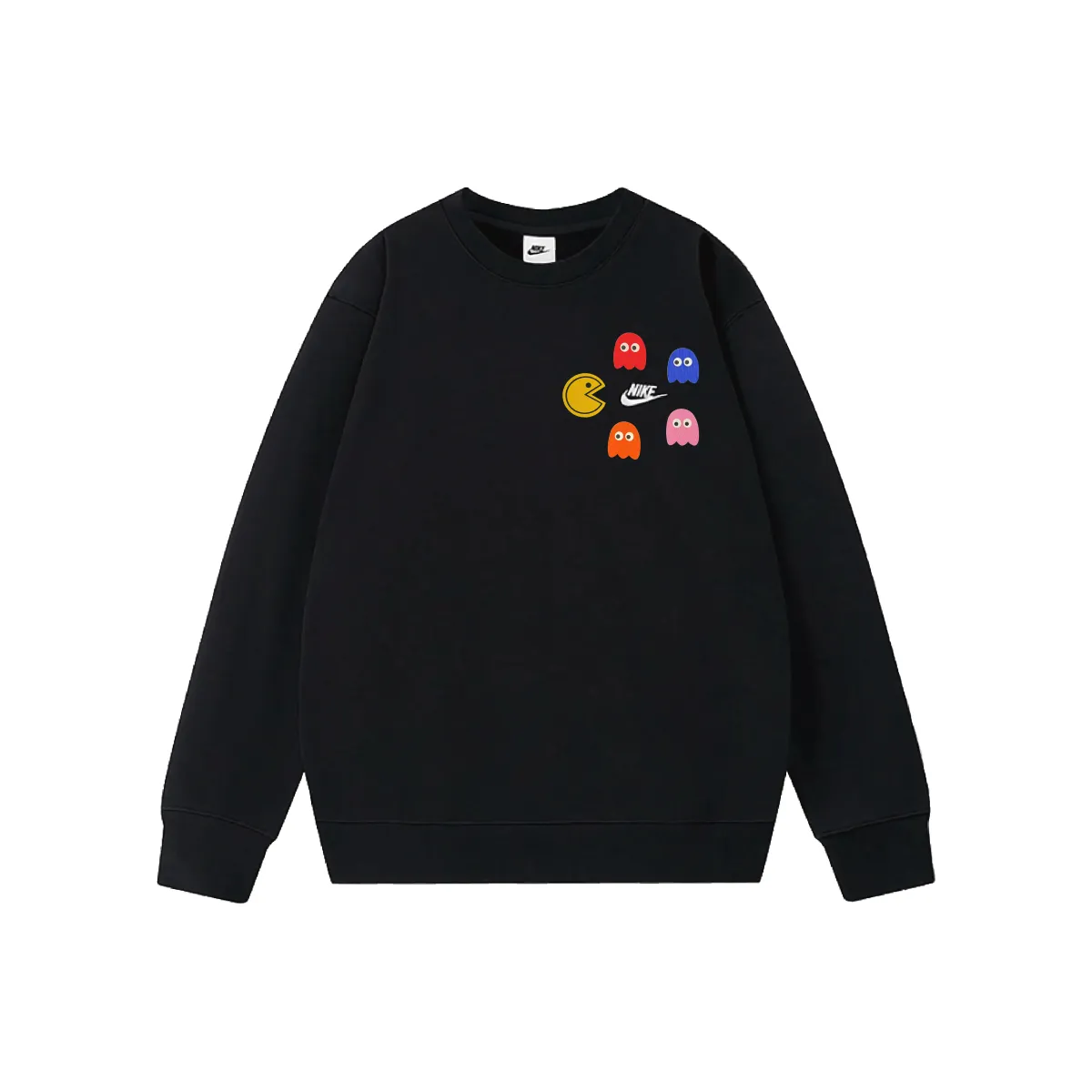 Nike Sweatshirts Unisex Black Crew Neck Moderate Regular