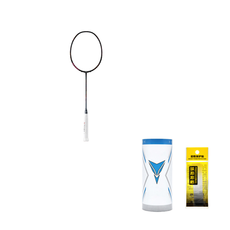 Li Ning Thunder 80 Full Carbon Badminton Rackets Wireless Control Type All around Defense Professional Single Racket