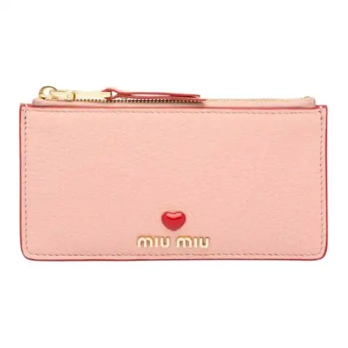 MIU MIU Madras Leather Clutch Women's Orchid Pink