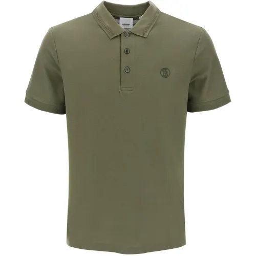 Burberry Logo Embroidered Short Sleeved Polo Shirt