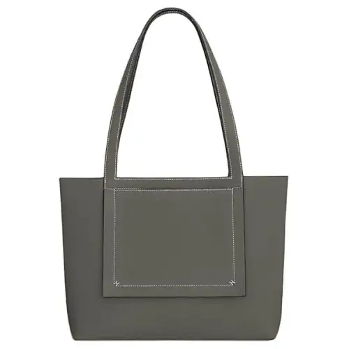 HERMES Cabasellier Taurillon Clemence Calfskin Handbag Women's 0L Grismeyer Rain Cloud Gray