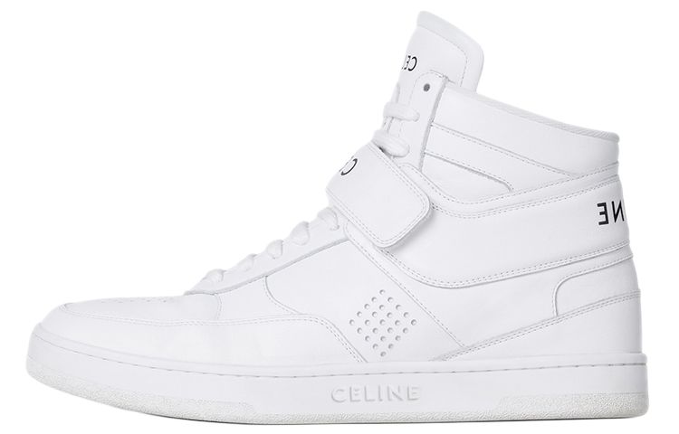CELINE Селин CT-03 маленький кожаный Просто и удобно высокий панель обувь женский флуоресценция белый