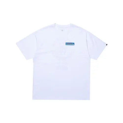 Vans T Shirts Unisex White Crew Neck Moderate Straight Fit