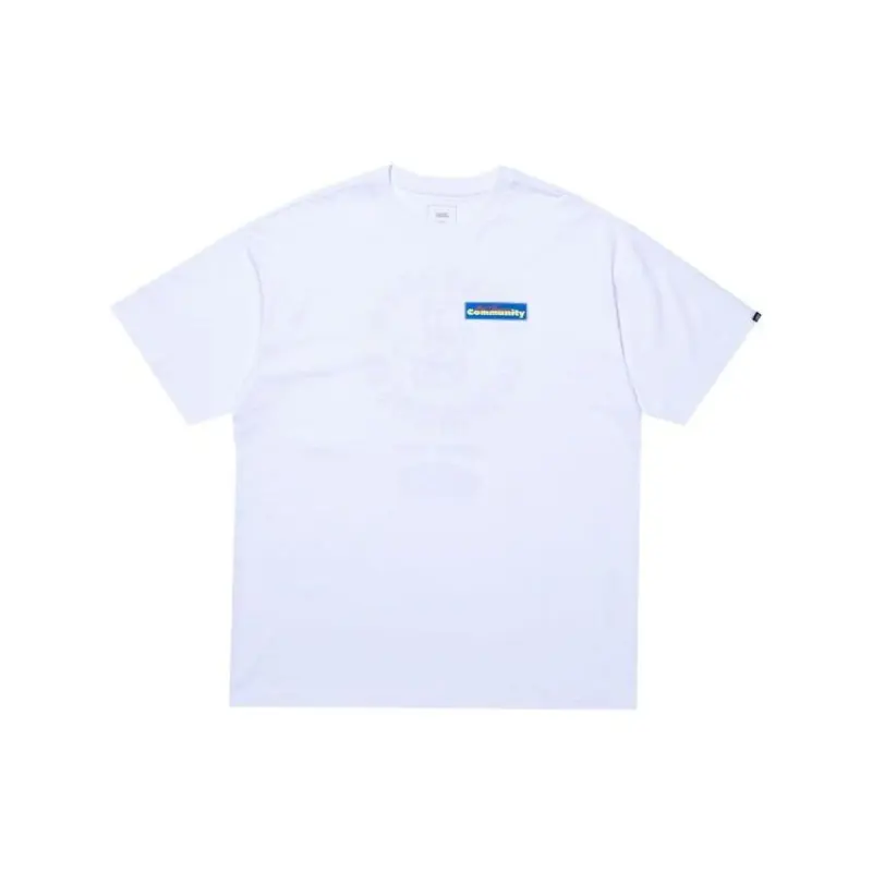 Vans T Shirts Unisex White Crew Neck Moderate Straight Fit