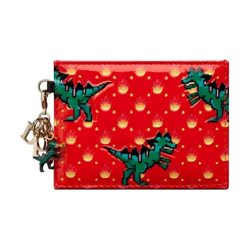 DIOR Lady Dior Cow Leather Card Holder Card Holder Women's Orange