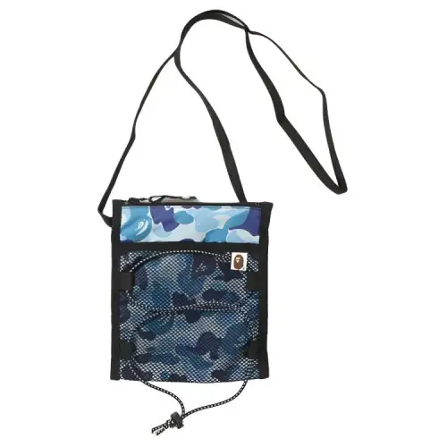 A BATHING APE Camouflage Crossbody Bags Unisex Blue