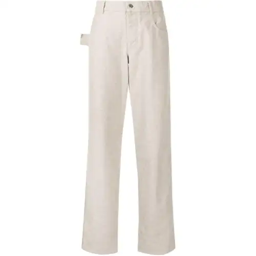 Bottega Veneta Jeans Women's Light Khaki Moderate Straight Fit Pants