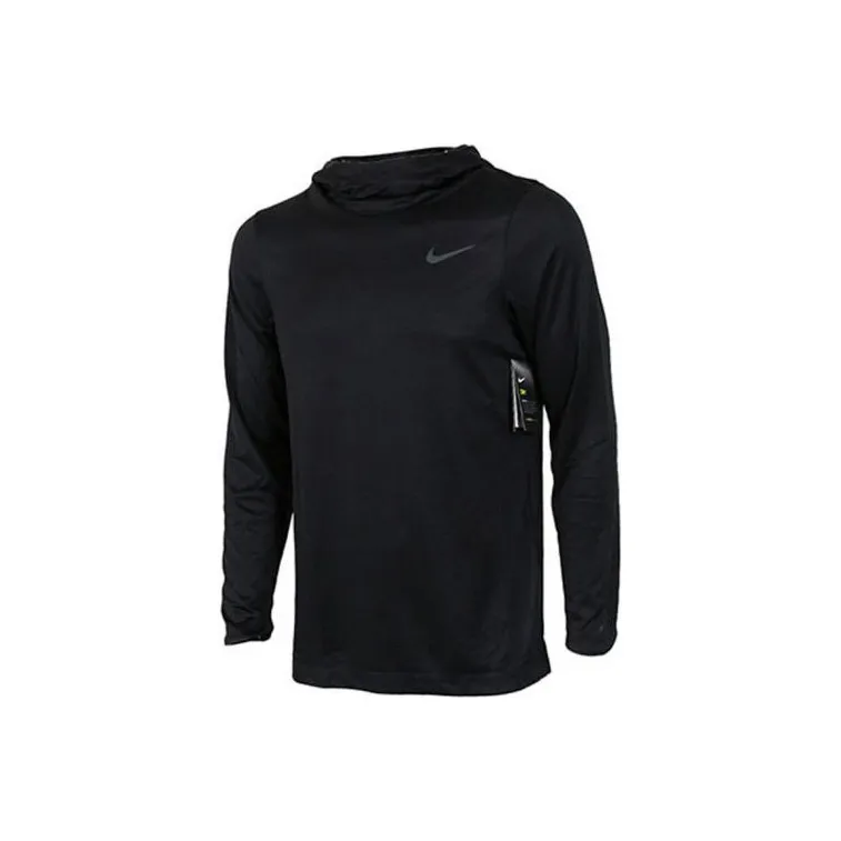 Nike T-Shirts Men's Black Hooded Moderate Straight Fit