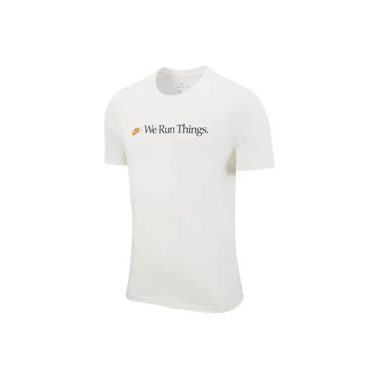 Nike Sportswear T-Shirts Men's Sail White Crew Neck Moderate