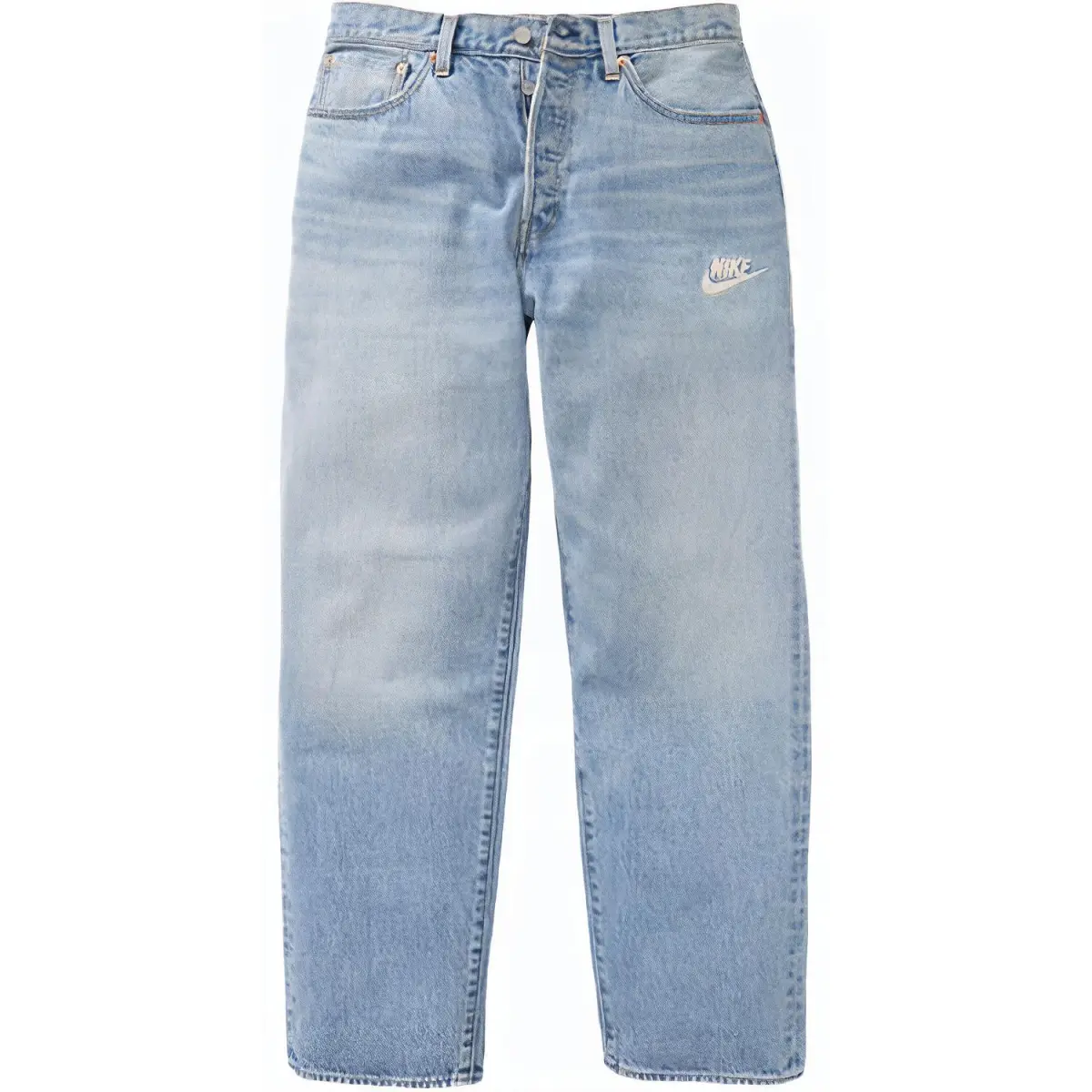 Levi's X Nike Jeans Unisex Light Blue Moderate Straight Fit Pants