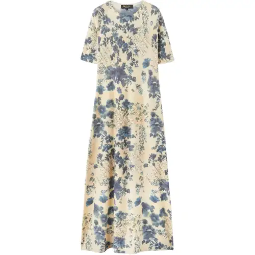 Loro Piana Short Sleeved Dress Women's Blue