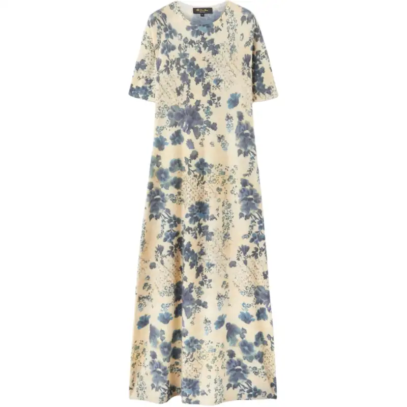 Loro Piana Short Sleeved Dress Women's Blue