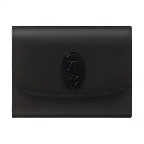 CARTIER Calfskin Wallet Mini Women's Black