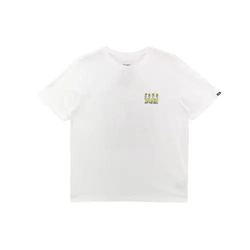 Vans T Shirts Men's White Crew Neck Moderate Straight Fit