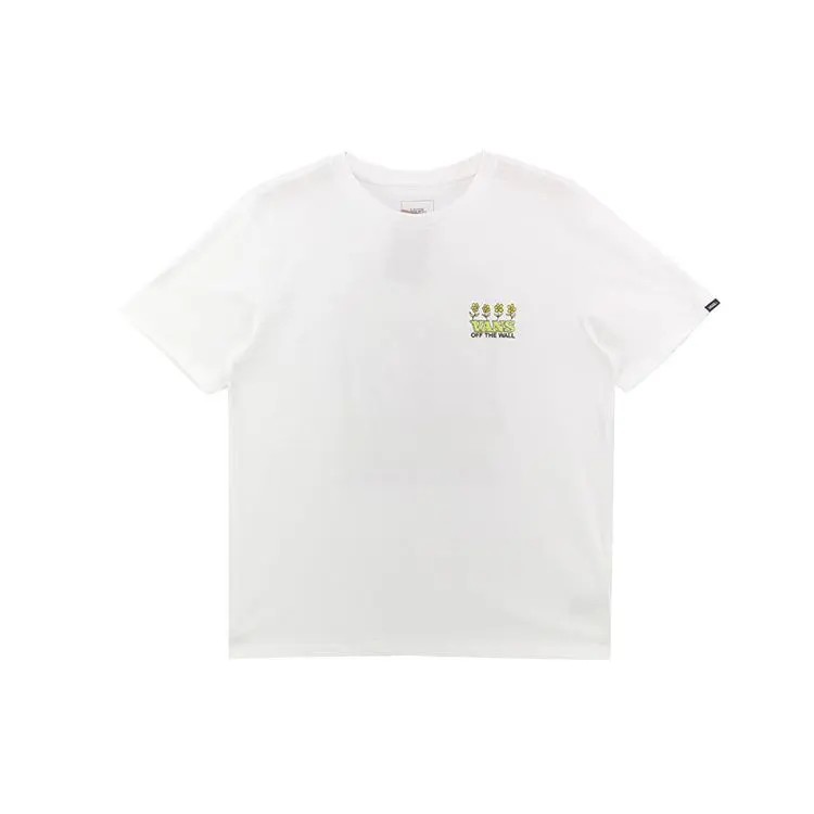 Vans T Shirts Men's White Crew Neck Moderate Straight Fit