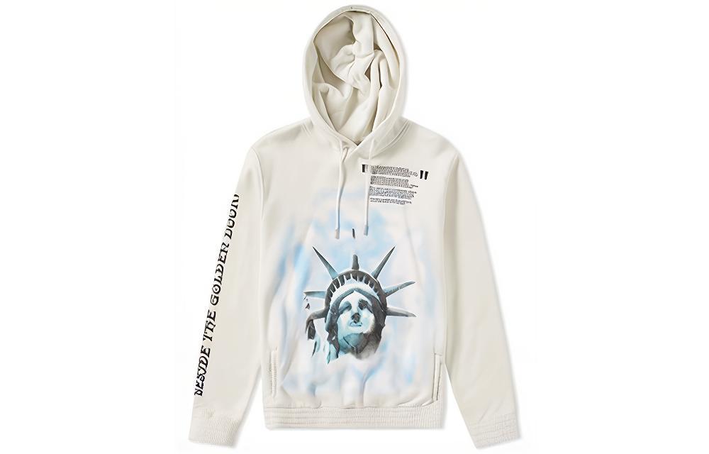 Мужское худи OFF-WHITE Статуя Свободы (бежевое)