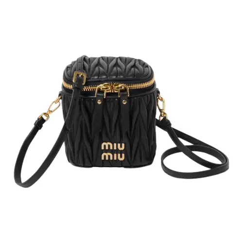 MIU MIU Matelasse Nappa Leather Mini Pouch Black