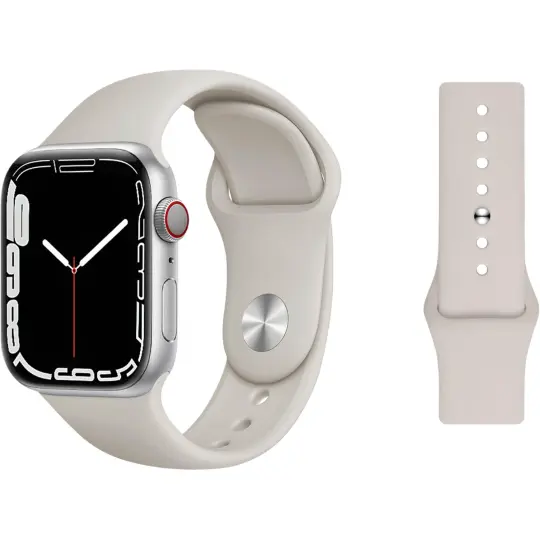 ZHISHENG Strap Apple Compatibility Silicone Material 38 45mm Watch Dial All