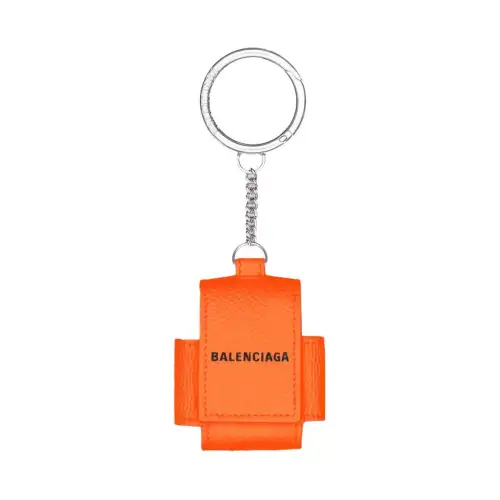Balenciaga Calfskin Earphone Case Unisex Orange